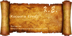 Kucsora Ernő névjegykártya